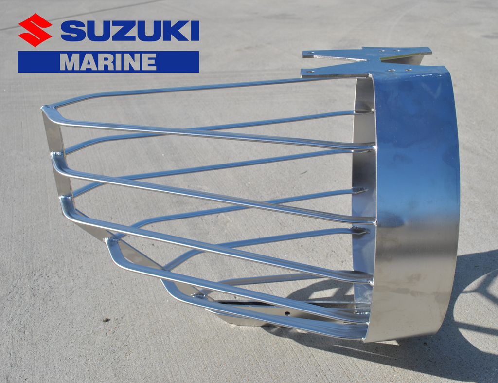 Prop deflector for Suzuki outboard engine