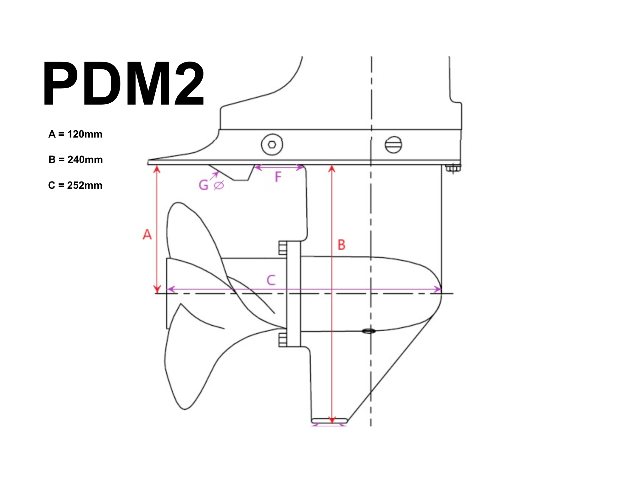Prop deflector for Mercury/Mariner/Tohatsu outboard engine